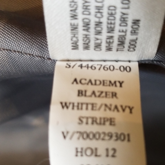 GAP Academy Blazer size 6 navy and white - Picture 8 of 8